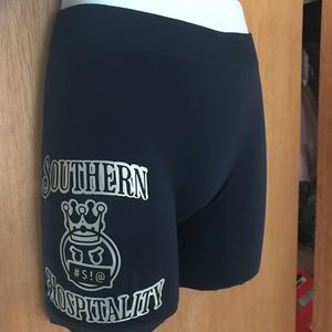 Navy Blue Southern Hospitality Emoji Mini Short biker shorts